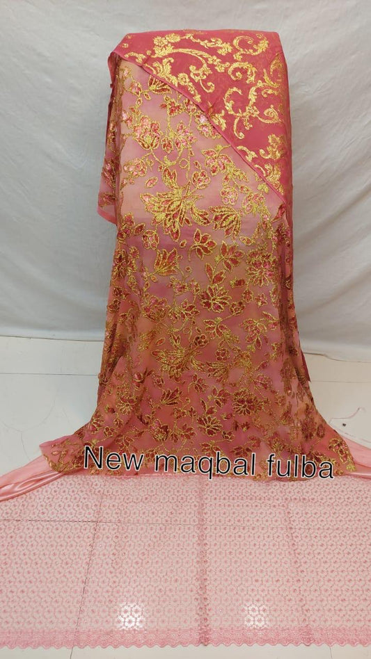 Blush Pink & Gold Maqbal Fulba