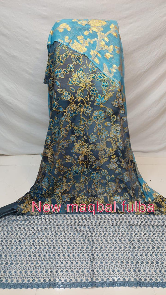 Navy & Sky Blue Maqbal Fulba